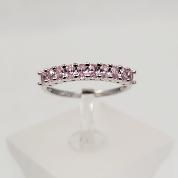 Sterling Silver Pink Stack Ring